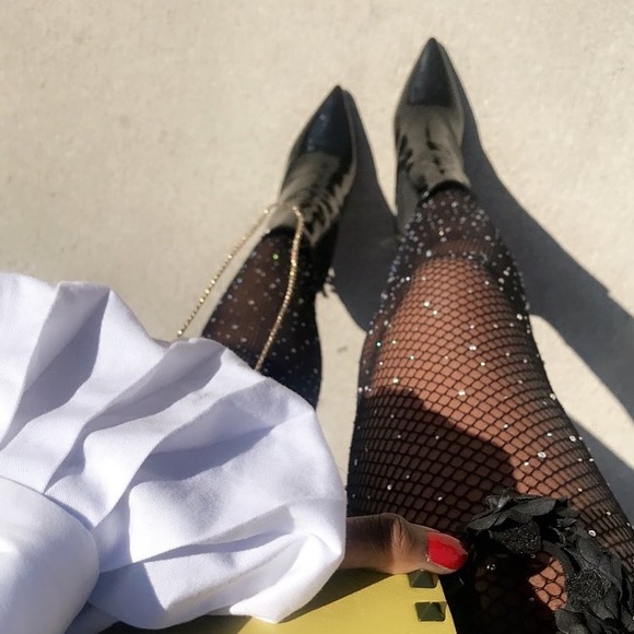 Pants - Crystal  Fishnet Stylish Tights 